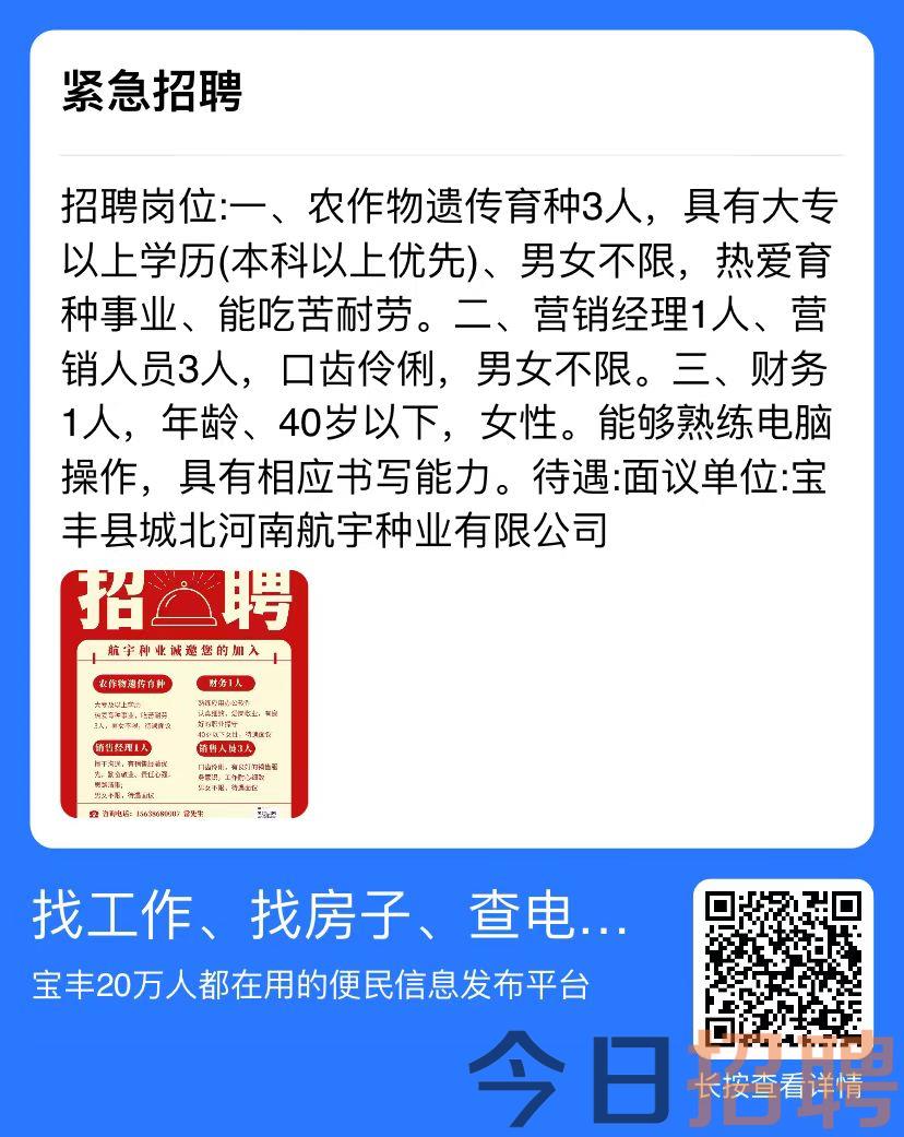 灵宝最新招聘信息汇总