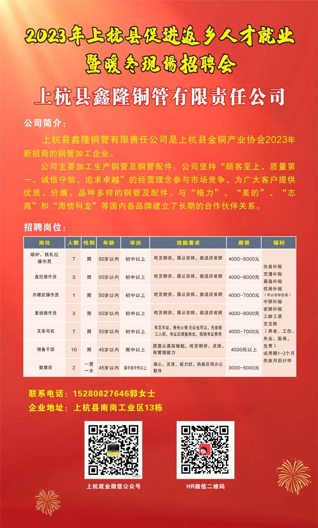 上杭最新招工信息汇总大全